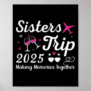 Poster Voyage en famille de sœurs 2025 Amour de vacances