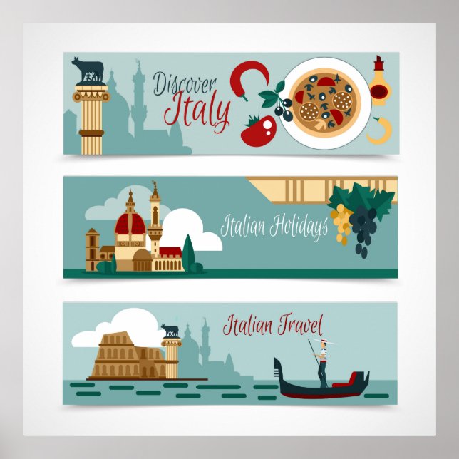 Poster Voyage en Italie (Devant)