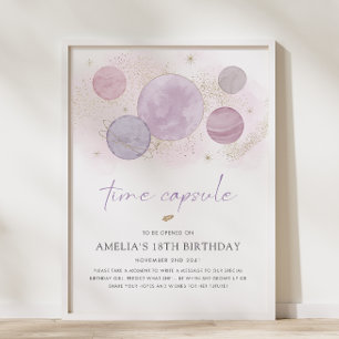 Poster Voyage en premier autour du panneau de la capsule