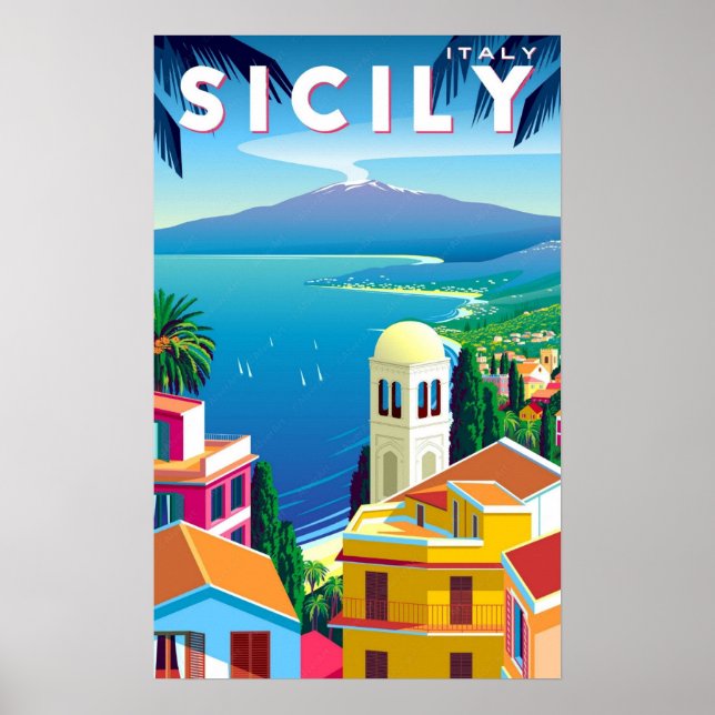 Poster - Voyage En Sicile, Italie (Devant)