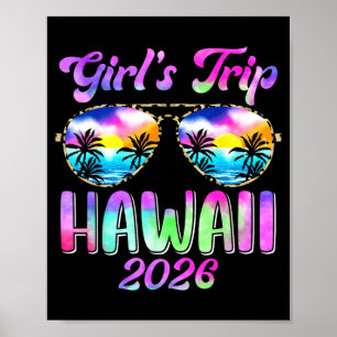 Poster Voyage entre filles à Hawaï week-end d'été plage 2