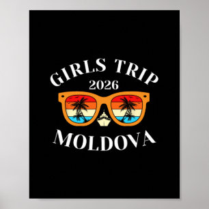Poster Voyage Filles 2026 Moldavie Vacances de Printemps 