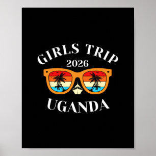 Poster Voyage Filles 2026 Ouganda Vacances de Printemps 2