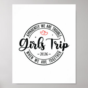 Poster Voyage Filles 2026 Week-end de vacances pour femme