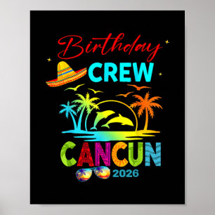 Poster Voyage Garçon Anniversaire Mexico Cancun Vacances