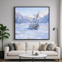 Voyage Gelé - Paysage de Style Impressionniste