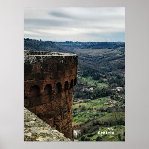 Poster Voyage Italie - Campagne Orvieto Ombrie
