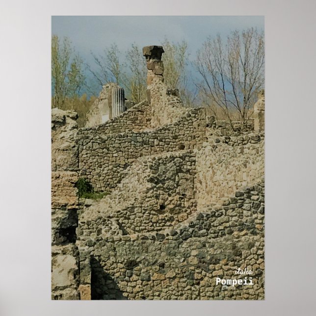 Poster Voyage | Italie - Murs Pompéi (Devant)