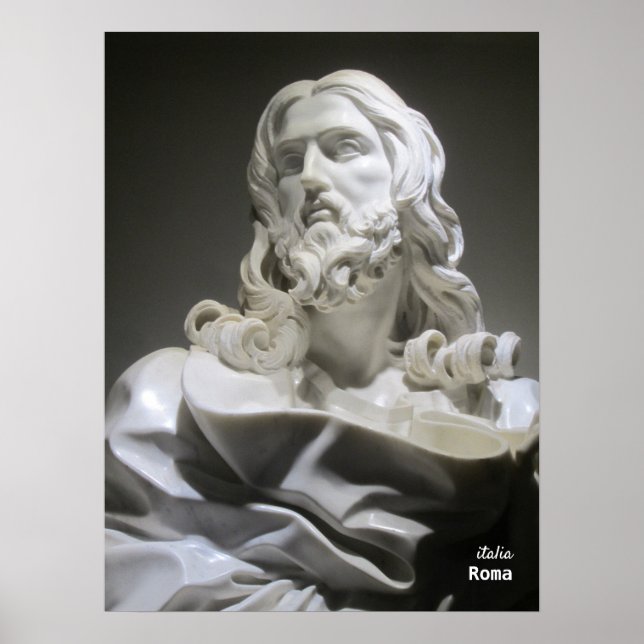 Poster Voyage | Italie - Rome, sculpture du Bernin Jésus (Devant)