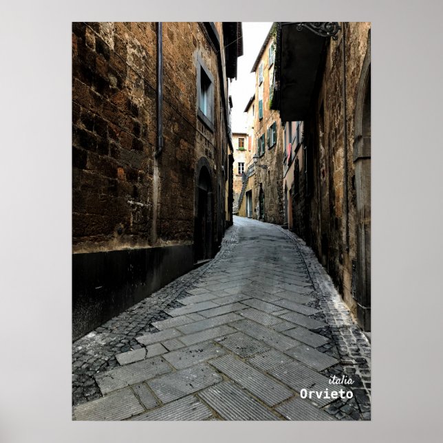 Poster Voyage | Italie - Rues d'Orvieto (Devant)
