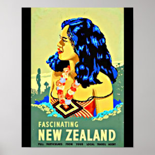 Poster Voyage l'Art-Nouvelle Zélande d'Affiche-Cru