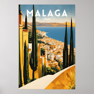 Poster Voyage Malaga Espagne