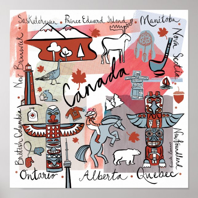 Poster Voyage mondial - Canada (Devant)