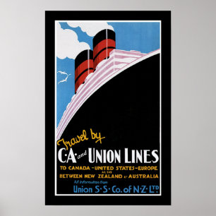 Poster Voyage par les lignes CA et Union