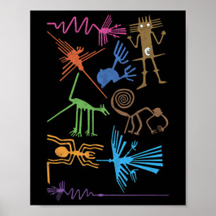 Poster Voyage Pérou Nazca Lines Machu Picchu Vacances en