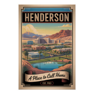 Poster Voyage Rétro à Henderson Nevada