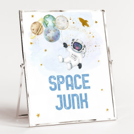 Poster Voyage spatial Astronaut Space Anniversaire Snack