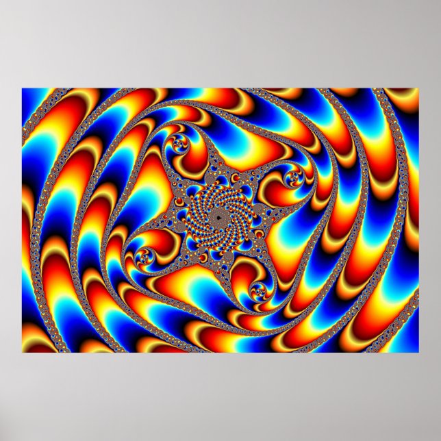 Poster Voyage spatial - Fractal (Devant)