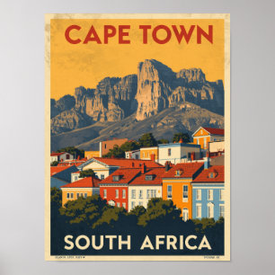 Poster Voyage vintage au Cap