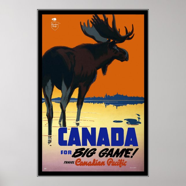 Poster Voyage Vintage Canada (Devant)