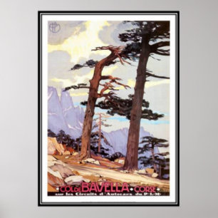 Poster Voyage vintage Corse -