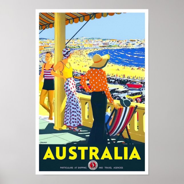 Poster Voyage vintage en Australie (Devant)