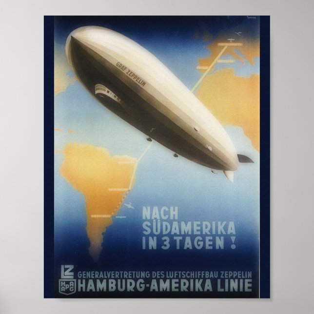 Poster Voyage Vintage - Graf Zeppelin (Devant)
