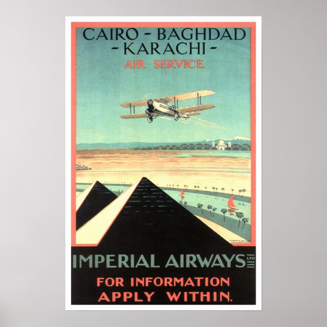 Poster Voyage Vintage, Imperial Airways (Devant)