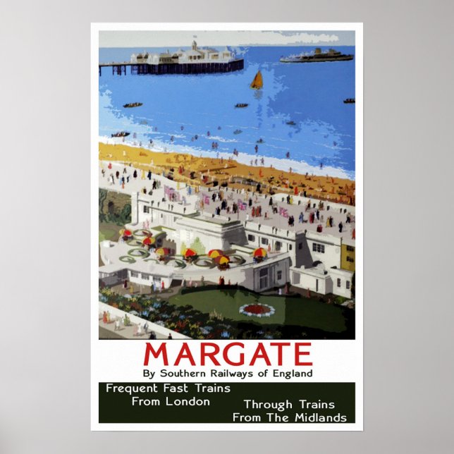 Poster Voyage vintage, Marge (Devant)