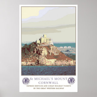 Poster Voyage vintage, Mont St Michael.