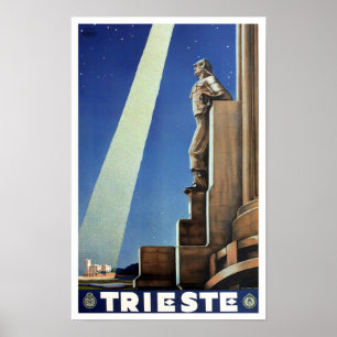 Poster Voyage vintage Trieste Italie