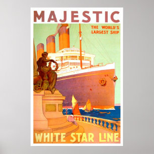Poster Voyage Vintage, White Star Line