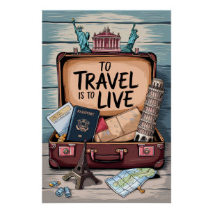 Poster Voyager, c'est vivre