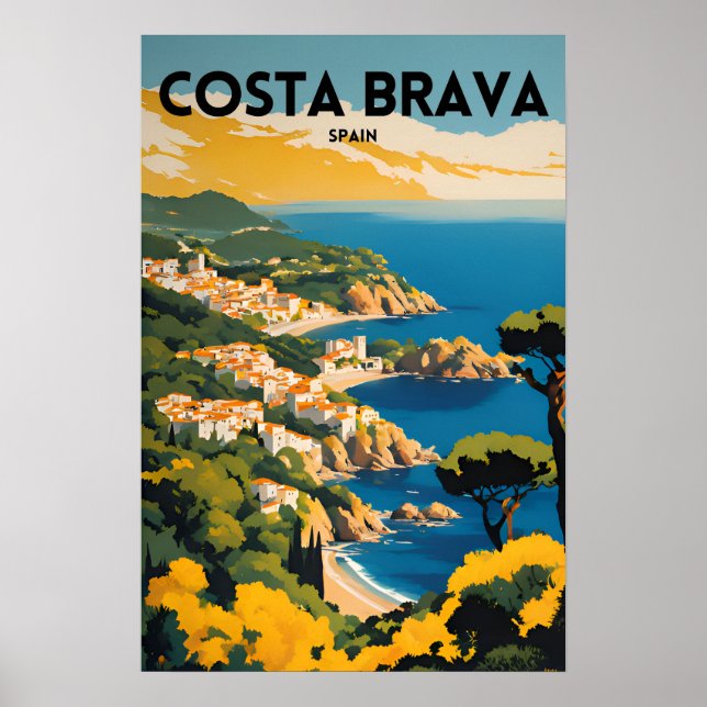 Poster Voyager Costa Brava Espagne (Devant)