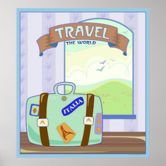 Poster voyager dans le monde