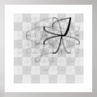 Poster Voyages de pièces d'échecs (Chevalier du Roi Noir)