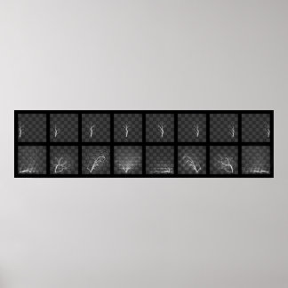 Poster Voyages de pièces d'échecs (côté blanc)