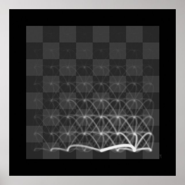 Poster Voyages de pièces d'échecs (Roi Blanc) (Devant)