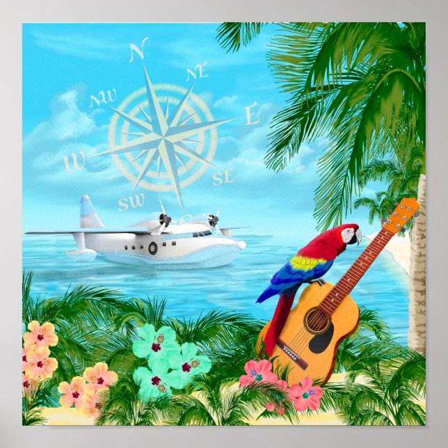 Poster Voyages tropicaux (Devant)