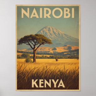 Poster Voyages vintages à Nairobi