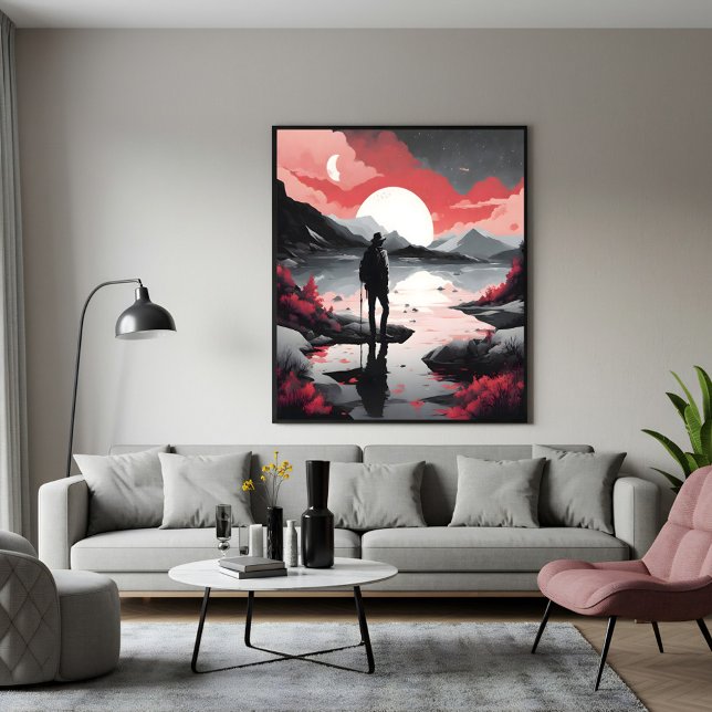 Poster Voyageur au Crépuscule (Créateur téléchargé)