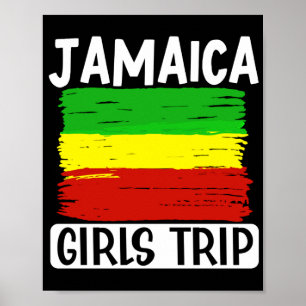 Poster Voyageur Vacances en vol Jamaïque Girls Trip Drape