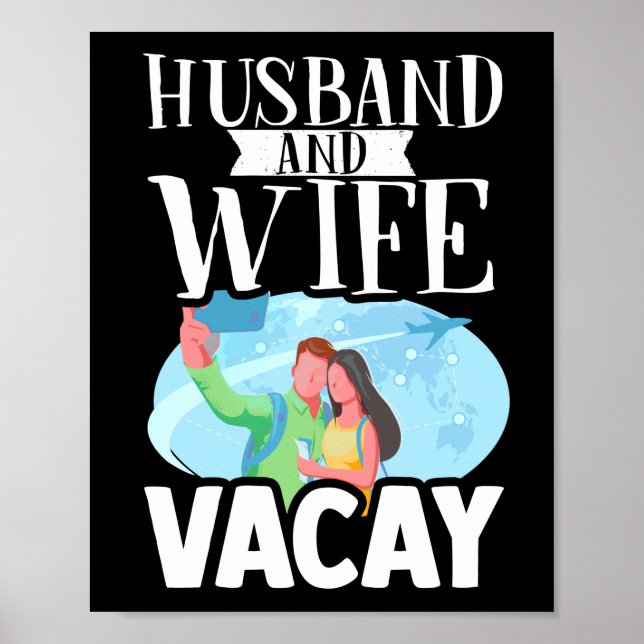 Poster Voyageur Vacances Vacances Mari Et Femme Vacay (Devant)