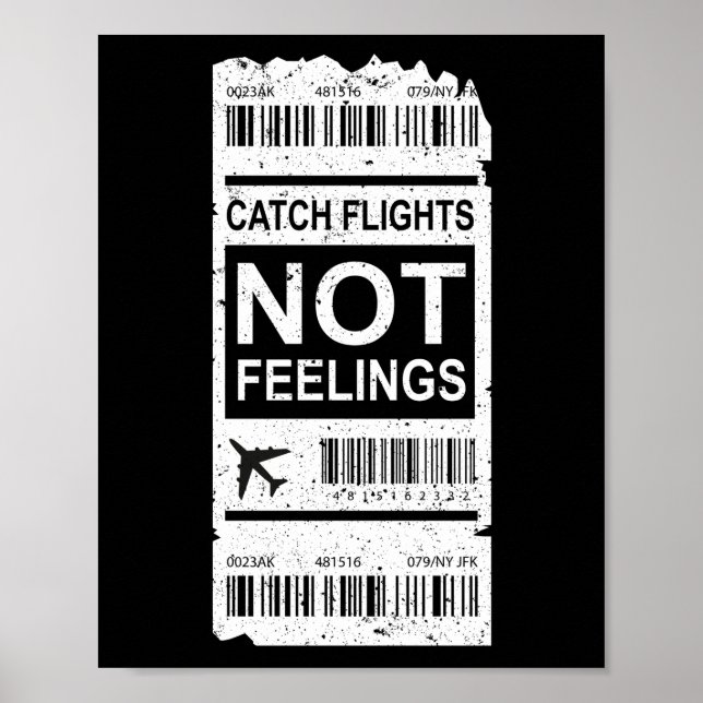 Poster Voyageur Vacances Voyage Catch Vols Pas Sentiments (Devant)
