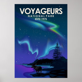 Poster Voyageurs National Park Vintage Minimal Travel