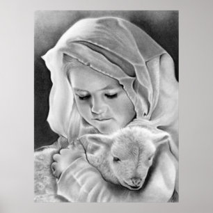 Poster Voyez l'agneau de la copie de Dieu