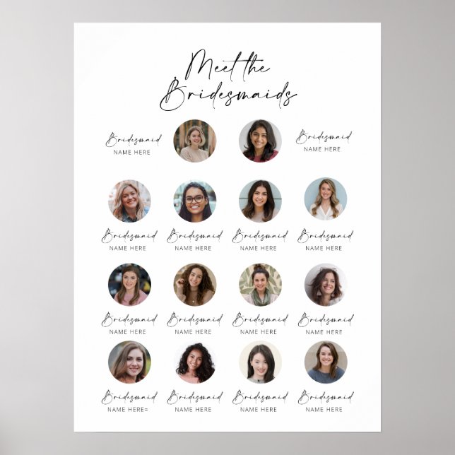 Poster Voyez le Mariage de Bridesmaids Sign 14 (Devant)