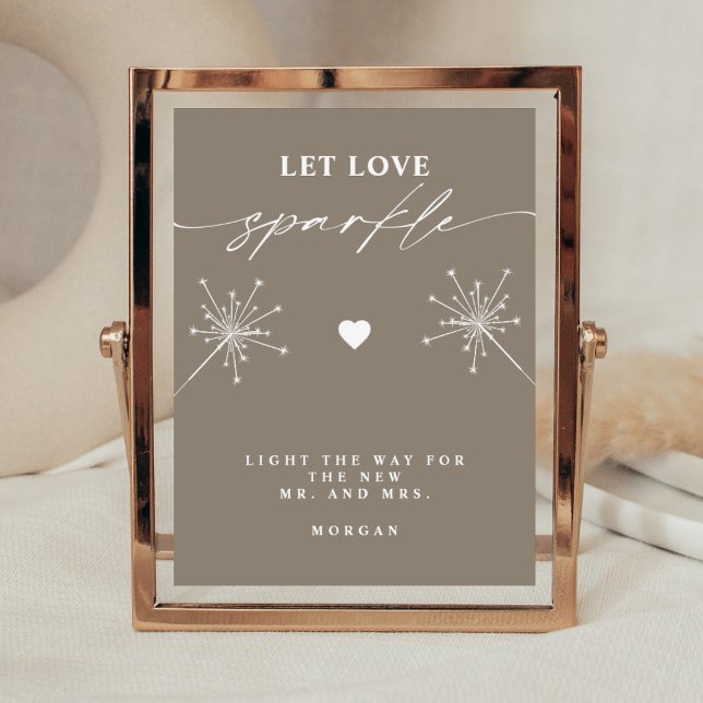 Poster Voyons d'amour moderne Sparkle Signer Mariage Pann (Créateur téléchargé)