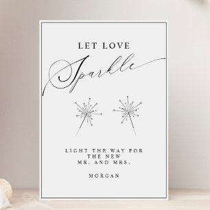 Poster Voyons d'amour moderne Sparkle Signer Mariage Pann