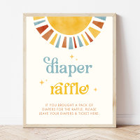 Voyons le Baby shower Fils Déchets Signe Raffle